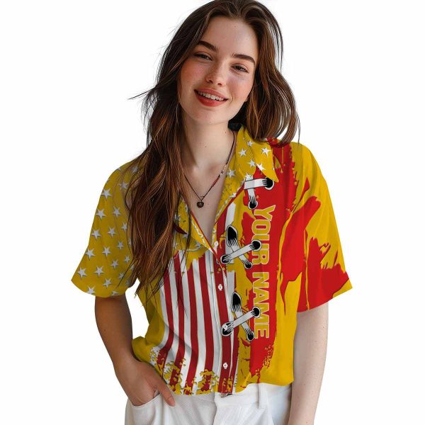 Personalized Bowling Stitched Flag Hawaiian Shirt Trendy