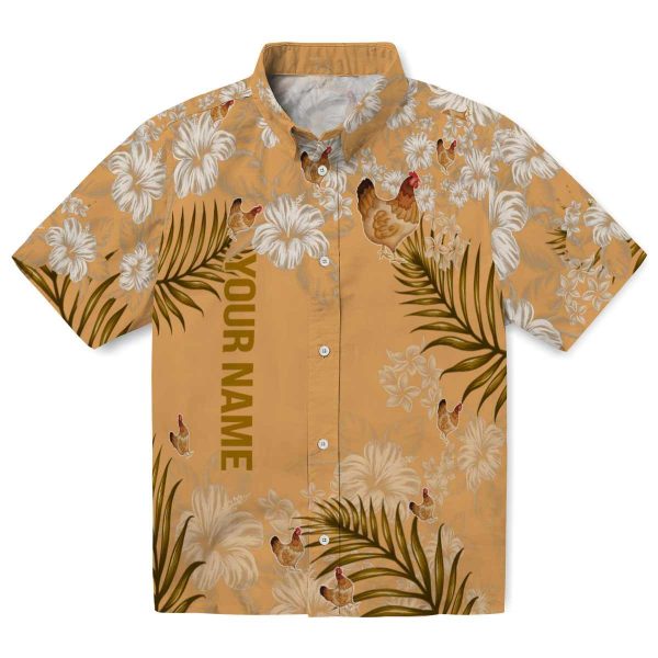 Personalized Chicken Hibiscus Print Hawaiian Shirt Best selling