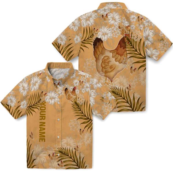 Personalized Chicken Hibiscus Print Hawaiian Shirt Latest Model