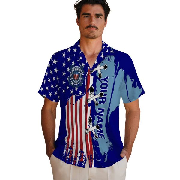 Personalized Coast Guard Stitched Flag Hawaiian Shirt High quality