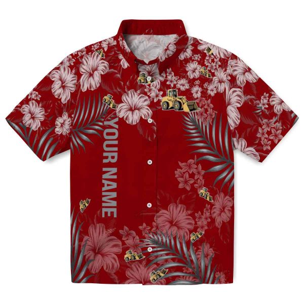 Personalized Construction Hibiscus Print Hawaiian Shirt Best selling