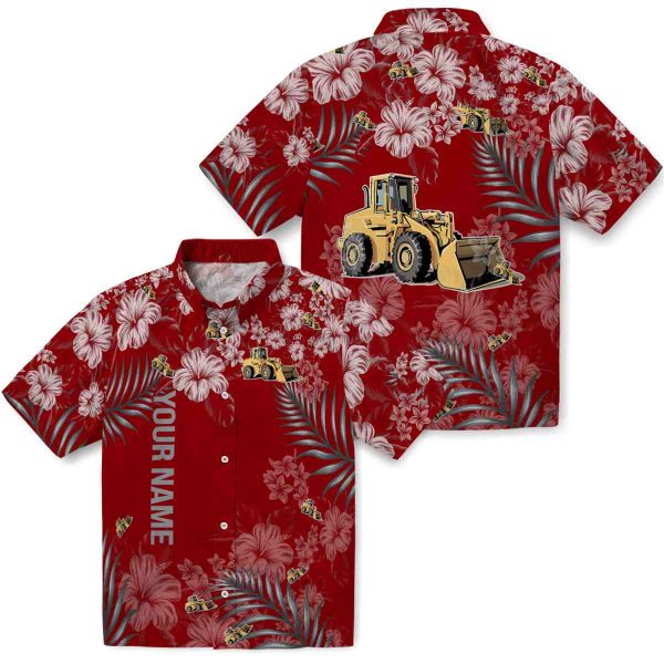 Personalized Construction Hibiscus Print Hawaiian Shirt Latest Model