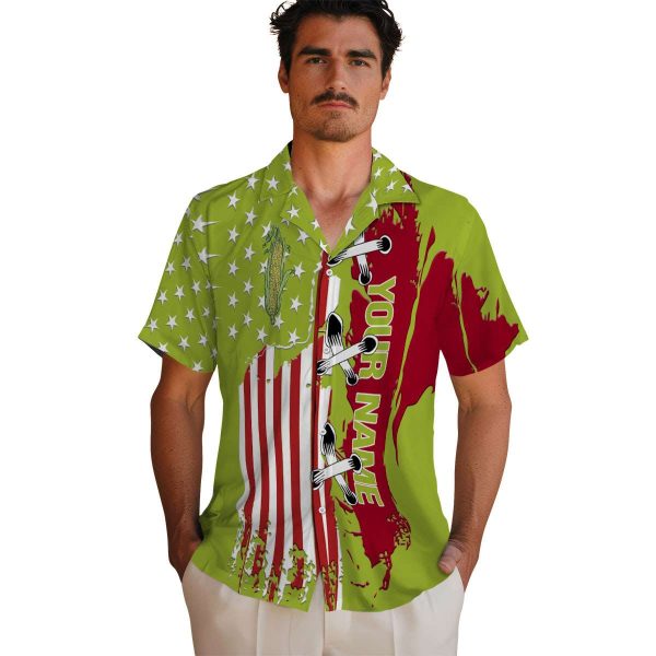 Personalized Corn Stitched Flag Hawaiian Shirt High quality