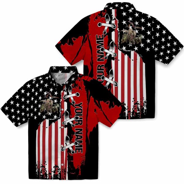 Personalized Dinosaur Stitched Flag Hawaiian Shirt Latest Model