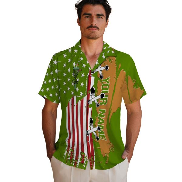 Personalized Disc Golf Stitched Flag Hawaiian Shirt High quality