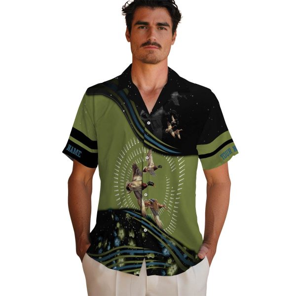 Personalized Duck Abstract Waves Hawaiian Shirt High quality