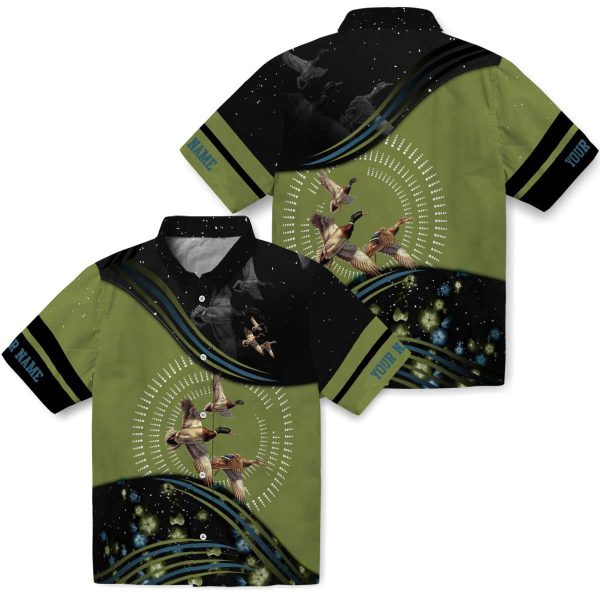 Personalized Duck Abstract Waves Hawaiian Shirt Latest Model