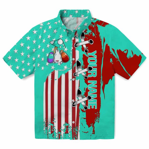 Personalized Easter Stitched Flag Hawaiian Shirt Best selling