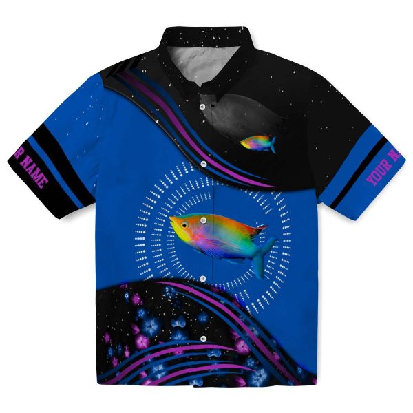 Personalized Fish Abstract Waves Hawaiian Shirt Best selling