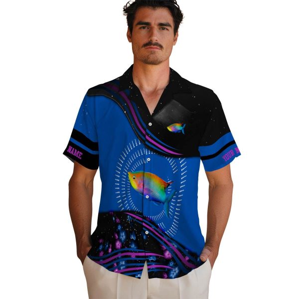 Personalized Fish Abstract Waves Hawaiian Shirt High quality