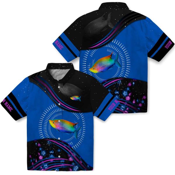 Personalized Fish Abstract Waves Hawaiian Shirt Latest Model