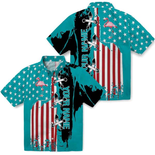 Personalized Flamingo Stitched Flag Hawaiian Shirt Latest Model