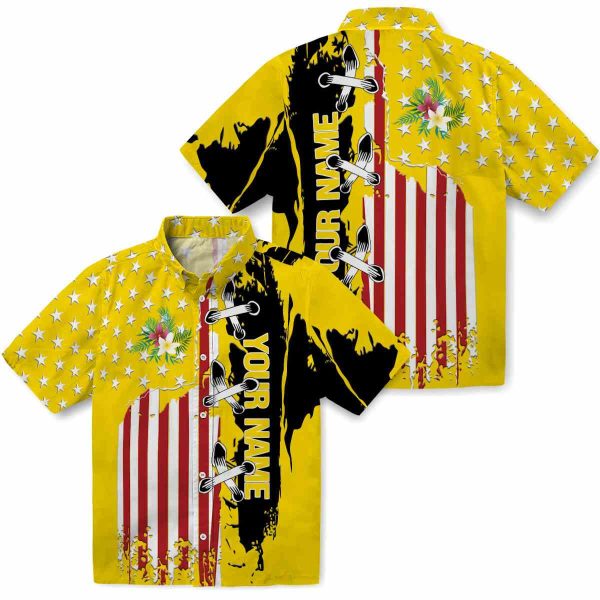 Personalized Floral Stitched Flag Hawaiian Shirt Latest Model