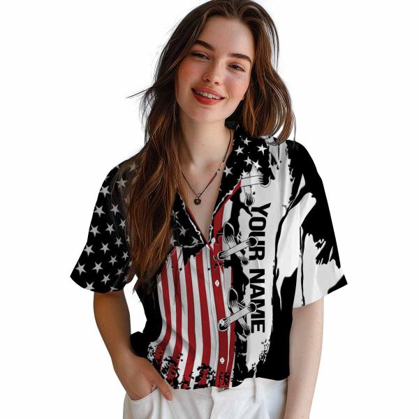 Personalized Football Stitched Flag Hawaiian Shirt Trendy