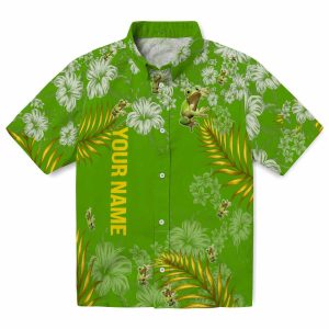 Personalized Frog Hibiscus Print Hawaiian Shirt Best selling