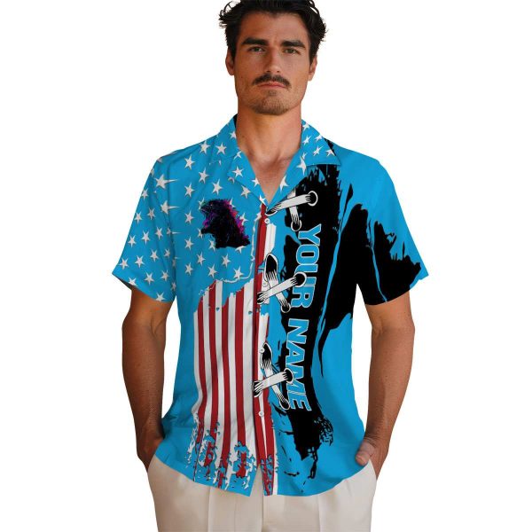 Personalized Godzilla Stitched Flag Hawaiian Shirt High quality