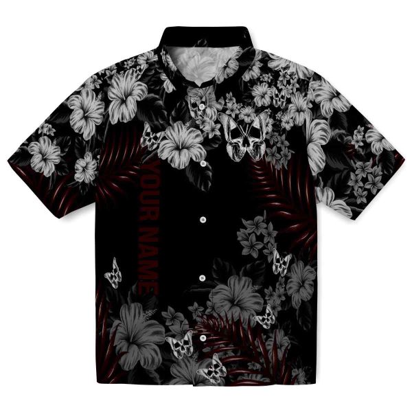 Personalized Goth Hibiscus Print Hawaiian Shirt Best selling