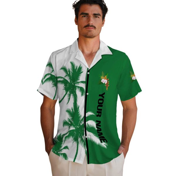 Personalized Hawaiian Flower Shirt Palm Trees Hawaiian Shirt High quality