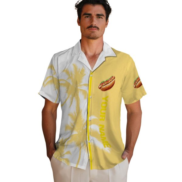 Personalized Hot Dog Palm Trees Hawaiian Shirt High quality