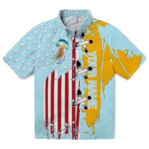 Personalized Jellyfish Stitched Flag Hawaiian Shirt Best selling