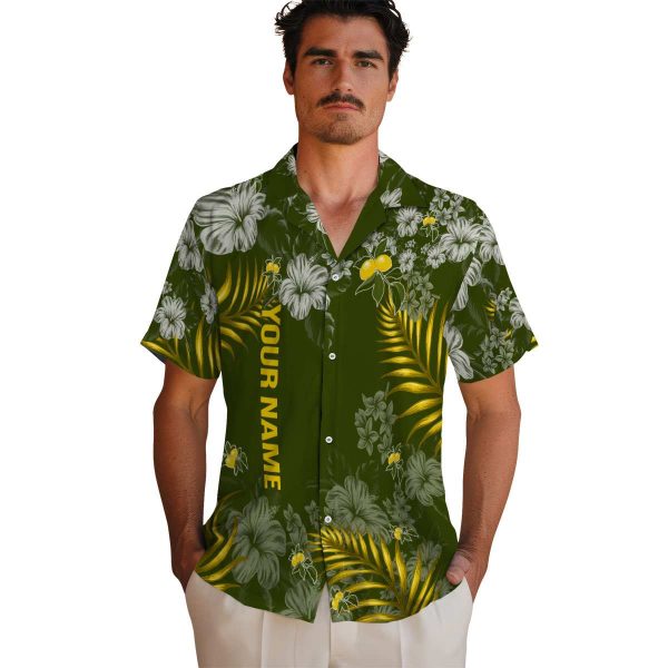 Personalized Lemon Hibiscus Print Hawaiian Shirt High quality