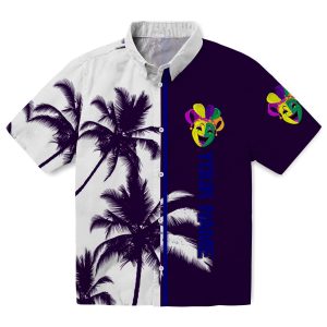 Personalized Mardi Gras Palm Trees Hawaiian Shirt Best selling
