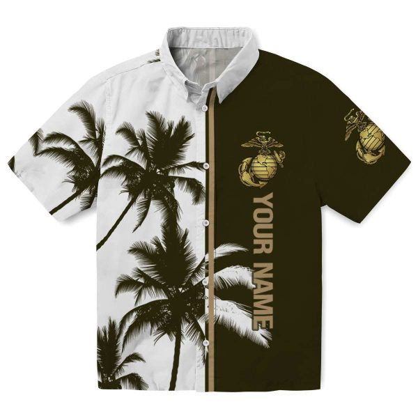 Personalized Marine Corps Palm Trees Hawaiian Shirt Best selling