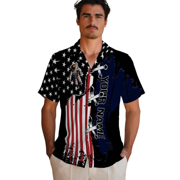 Personalized Nasa Stitched Flag Hawaiian Shirt High quality