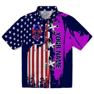 Personalized Neon Stitched Flag Hawaiian Shirt Best selling