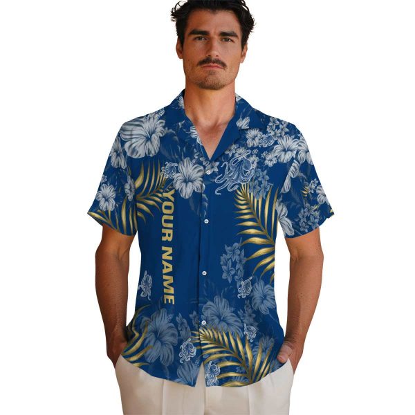 Personalized Octopus Hibiscus Print Hawaiian Shirt High quality