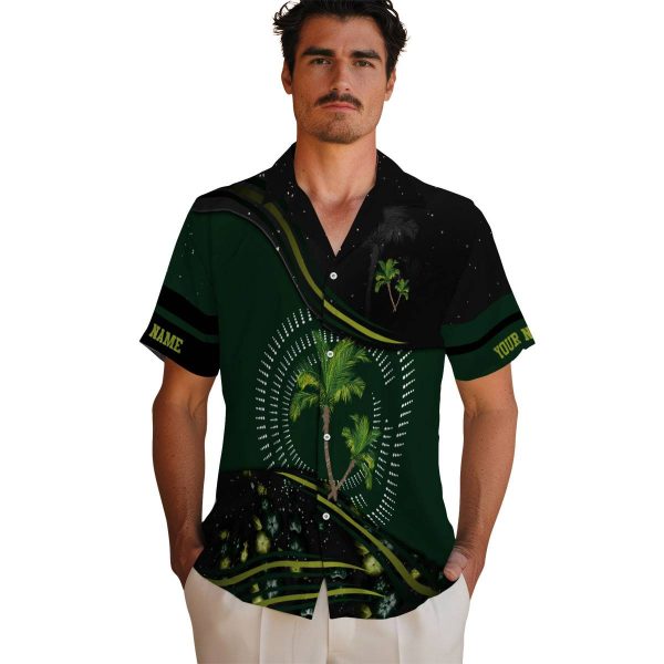 Personalized Palm Tree Abstract Waves Hawaiian Shirt High quality