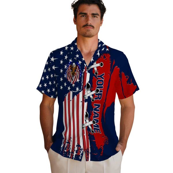 Personalized Patriotic Stitched Flag Hawaiian Shirt High quality