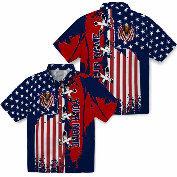 Personalized Patriotic Stitched Flag Hawaiian Shirt Latest Model