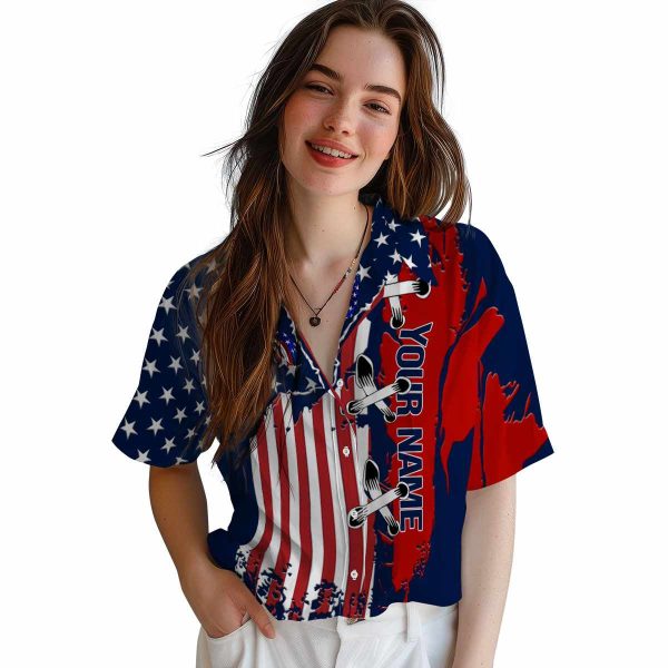 Personalized Patriotic Stitched Flag Hawaiian Shirt Trendy