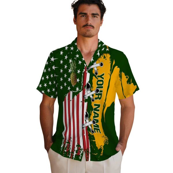 Personalized Pineapple Stitched Flag Hawaiian Shirt High quality