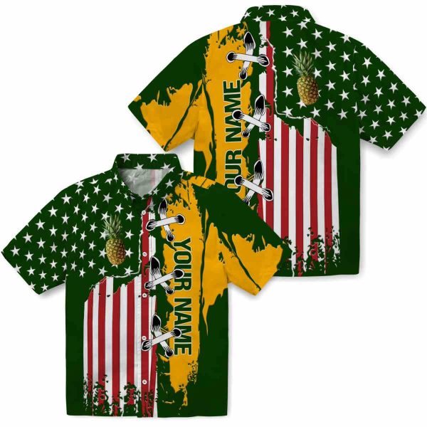 Personalized Pineapple Stitched Flag Hawaiian Shirt Latest Model