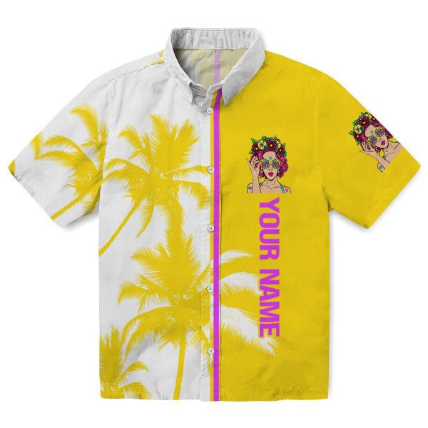 Personalized Pop Palm Trees Hawaiian Shirt Best selling