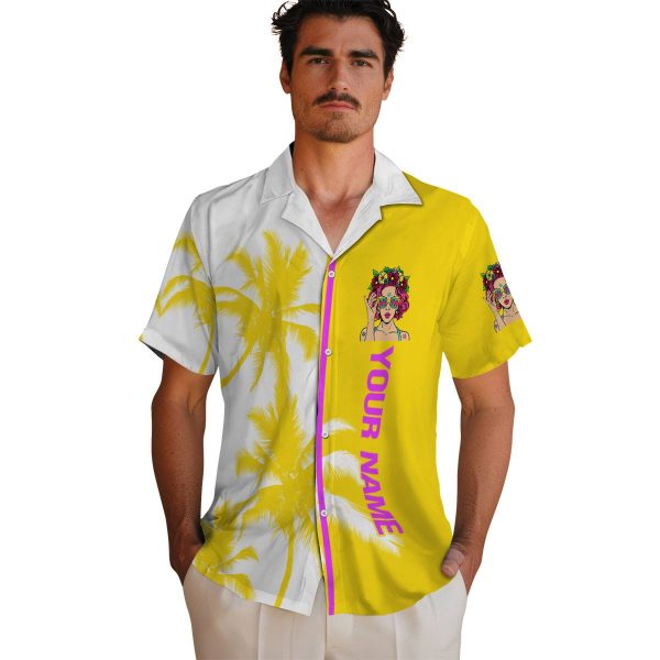 Personalized Pop Palm Trees Hawaiian Shirt High quality