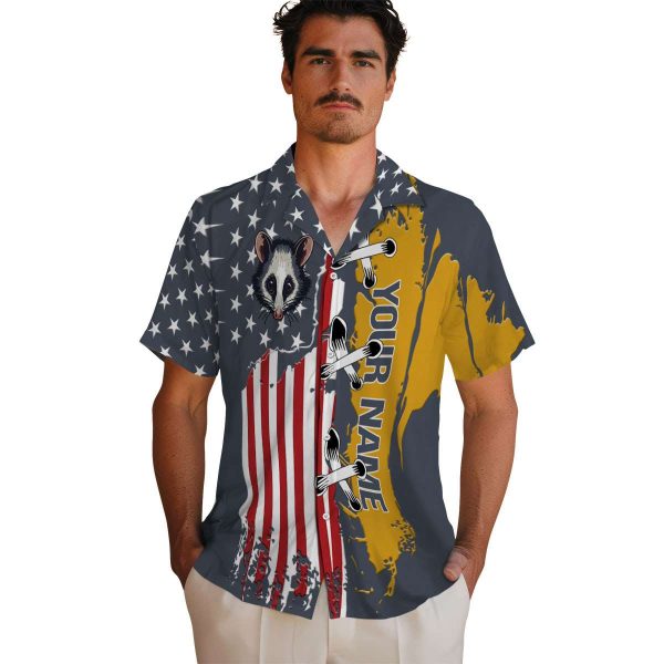 Personalized Possum Stitched Flag Hawaiian Shirt High quality