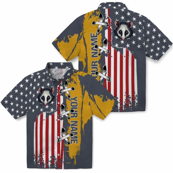 Personalized Possum Stitched Flag Hawaiian Shirt Latest Model