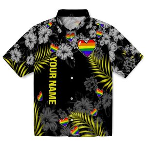 Personalized Pride Hibiscus Print Hawaiian Shirt Best selling