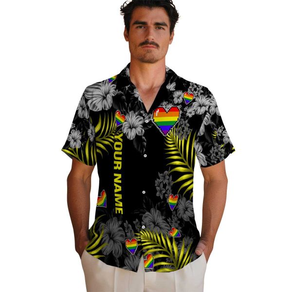 Personalized Pride Hibiscus Print Hawaiian Shirt High quality