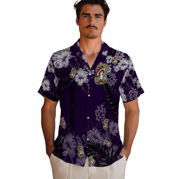 Personalized Psychedelic Hibiscus Print Hawaiian Shirt High quality