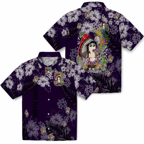 Personalized Psychedelic Hibiscus Print Hawaiian Shirt Latest Model