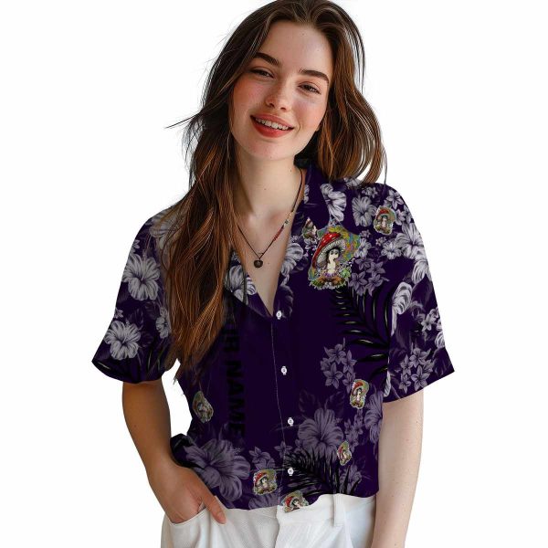 Personalized Psychedelic Hibiscus Print Hawaiian Shirt Trendy