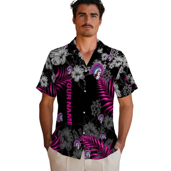 Personalized Punk Hibiscus Print Hawaiian Shirt High quality