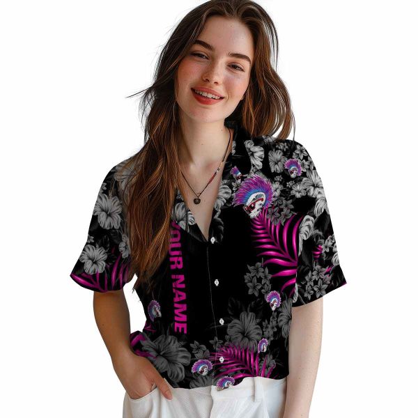 Personalized Punk Hibiscus Print Hawaiian Shirt Trendy