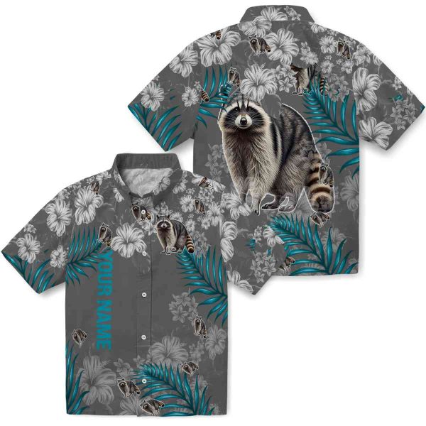 Personalized Raccoon Hibiscus Print Hawaiian Shirt Latest Model