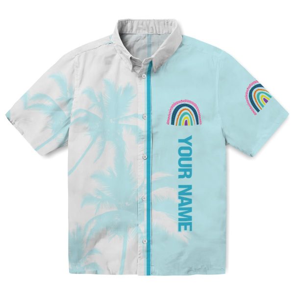 Personalized Rainbow Palm Trees Hawaiian Shirt Best selling