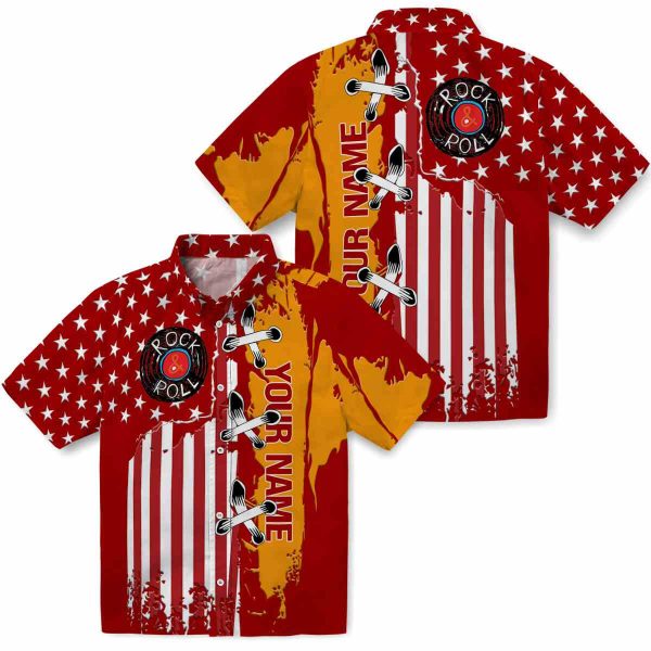 Personalized Rock And Roll Stitched Flag Hawaiian Shirt Latest Model